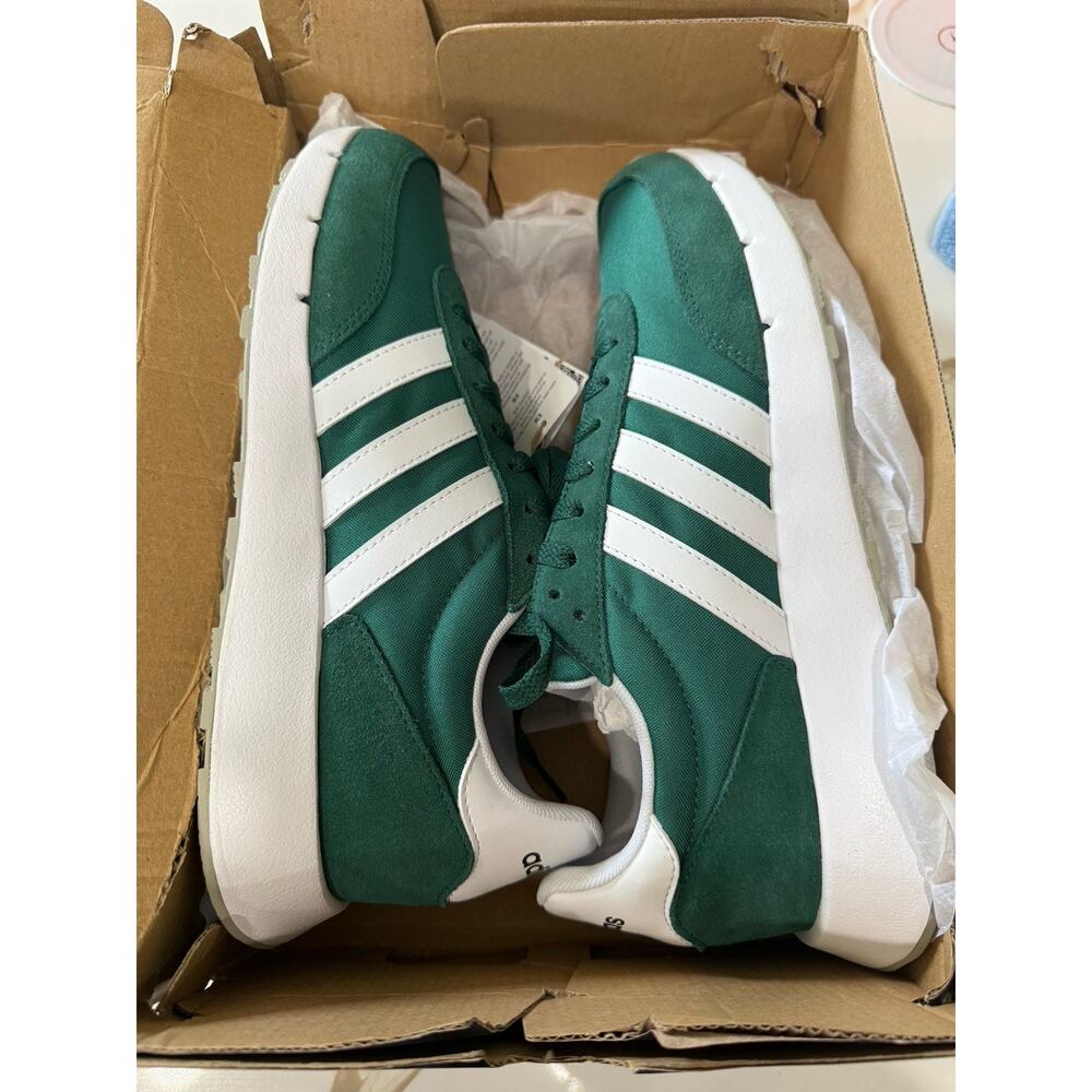 Adidas Run 60s 2.0 Collegiate Green Cloud White Mens 10.5M With Box - Picture 9 of 9